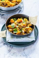 Lamb and apricot biryani with sweet potatoes