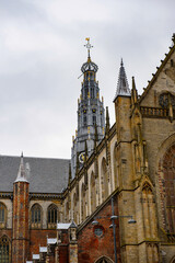 Naklejka na ściany i meble It's Grote Kerk (Great Church) on the Grote Markt, Haarlem's central square