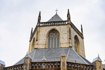 It's Architecture of the central square in Haarlem, Netherlands