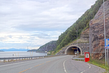 the tunnel and the sea and the mountain