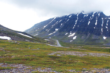 mountain landscape with snow