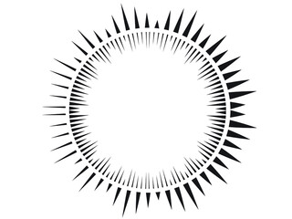 Radial speed Lines in Circle Form for comic books . fireworks Explosion background . Vector Illustration . Starburst
 round Logo . Circular Design element . Abstract Geometric star rays . Sunburst .