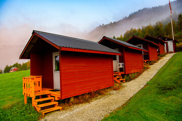 House in Geilo in Hardangervidda Plateau, Norway, Europe.