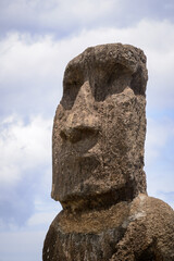 It's Moai in the Rapa Nui National Park, Easter Island, Chile, S