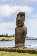 It's Moai in the Rapa Nui National Park, Easter Island, Chile, S