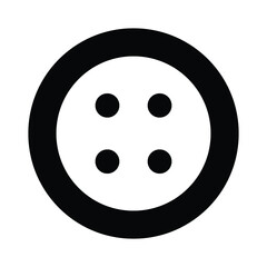 Sewing button icon cloth accessory sign fashion vector illustration isolated on white background