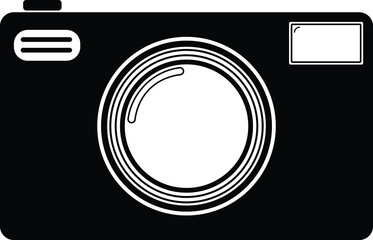Camera icon black photo symbol isolated vector on white background