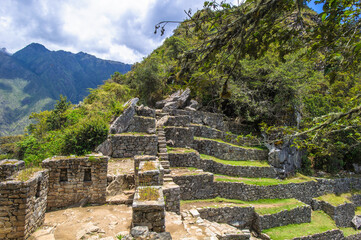 Fototapeta na wymiar It's Ruins of Machu Picchu, Peru. Unesco World Heritage