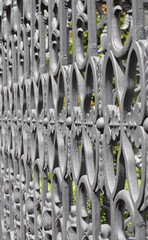 image of forged fence in front of the house