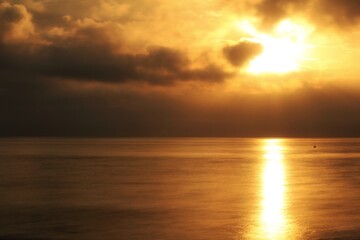 Sunrise on the beach in Arenales del Sol, Alicante