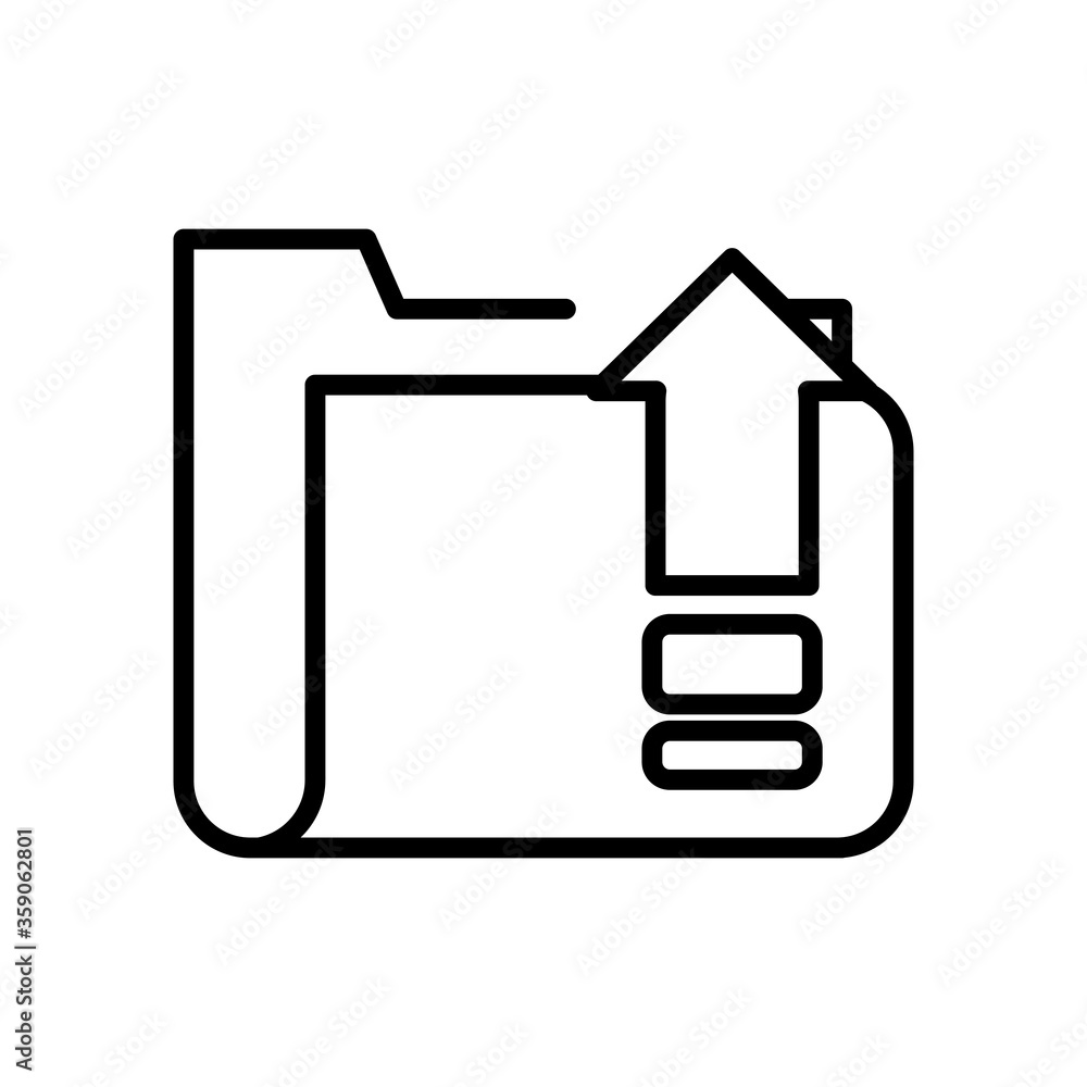 Poster folder file document line style icon