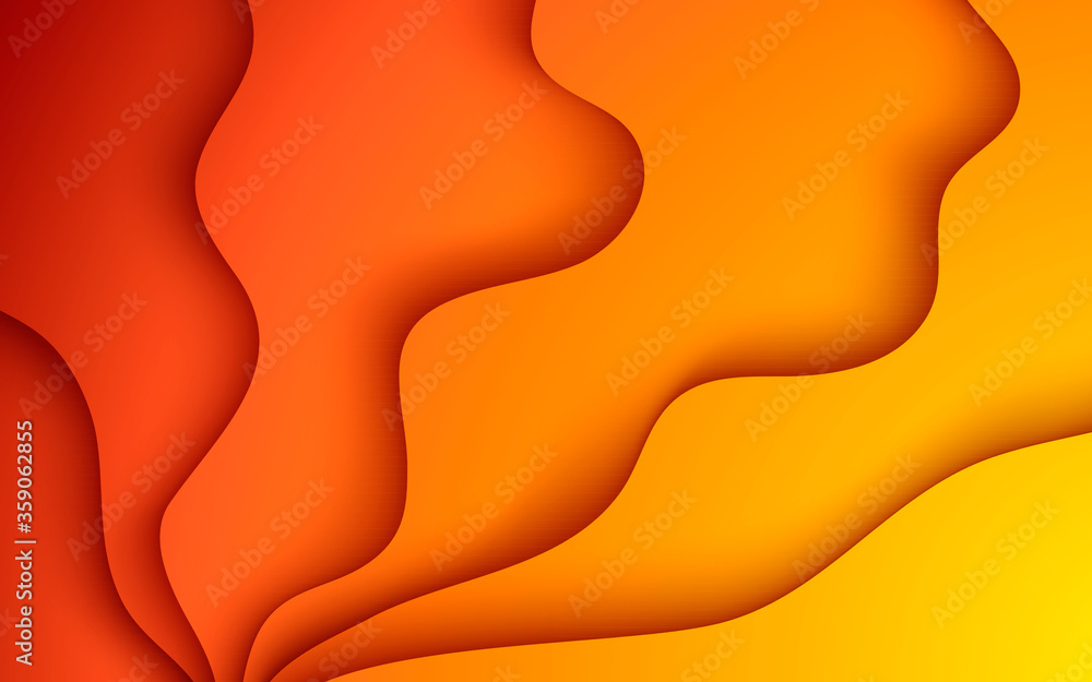 Poster gradient background. abstract circle papercut smooth color composition.