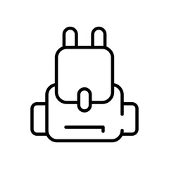 school bag equipment isolated icon