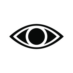 Eye icon black and white view symbol vector illustration