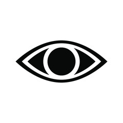 Eye icon black and white view symbol vector illustration