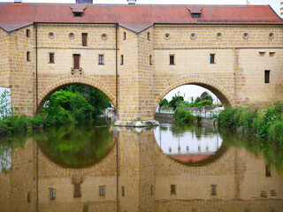Amberg Stadtbrille Bayern Stadt historische Amberger Altstadt Fluss Vils Oberpfalz Ostbayern...