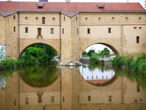 Amberg Stadtbrille Bayern Stadt historische Amberger Altstadt Fluss Vils Oberpfalz Ostbayern historisch  Deutschland Europa  