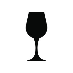 Wine Glass Icon Alcohol Wineglass  Alcohol Drink Symbol Vector Illustration