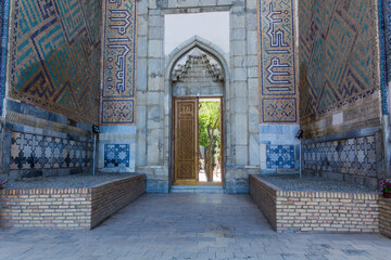 Portal of Bibi-Khanym Mosque in Samarkand, Uzbekistan