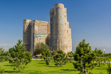 Fototapeta na wymiar Ruins of Ak Saray palace in Shahrisabz, Uzbekistan