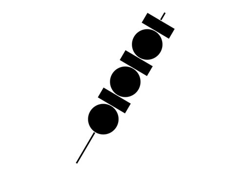 Icono negro de un  pincho moruno.
