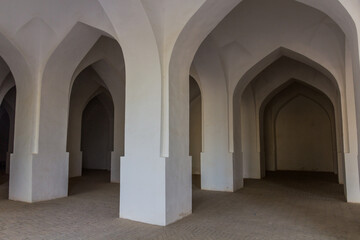 SHAHRISABZ, UZBEKISTAN: APRIL 29, 2018: Interior of Kok Gumbaz mosque in Shahrisabz, Uzbekistan