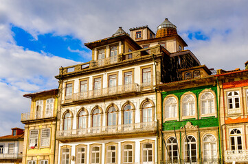 Obraz premium Architecture of the Toural square of Historic Centre of Guimaraes, Portugal. UNESCO World Heritage