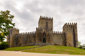Fototapeta na wymiar Guimaraes castle, Portugal. UNESCO World Heritage
