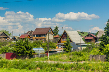 Fototapeta na wymiar Village in Perm Krai, Russia