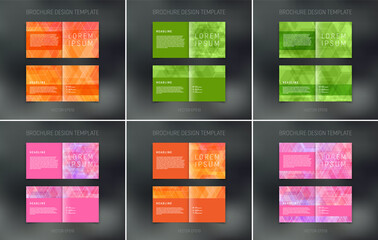 Set of vector brochure, booklet, presentation design templates