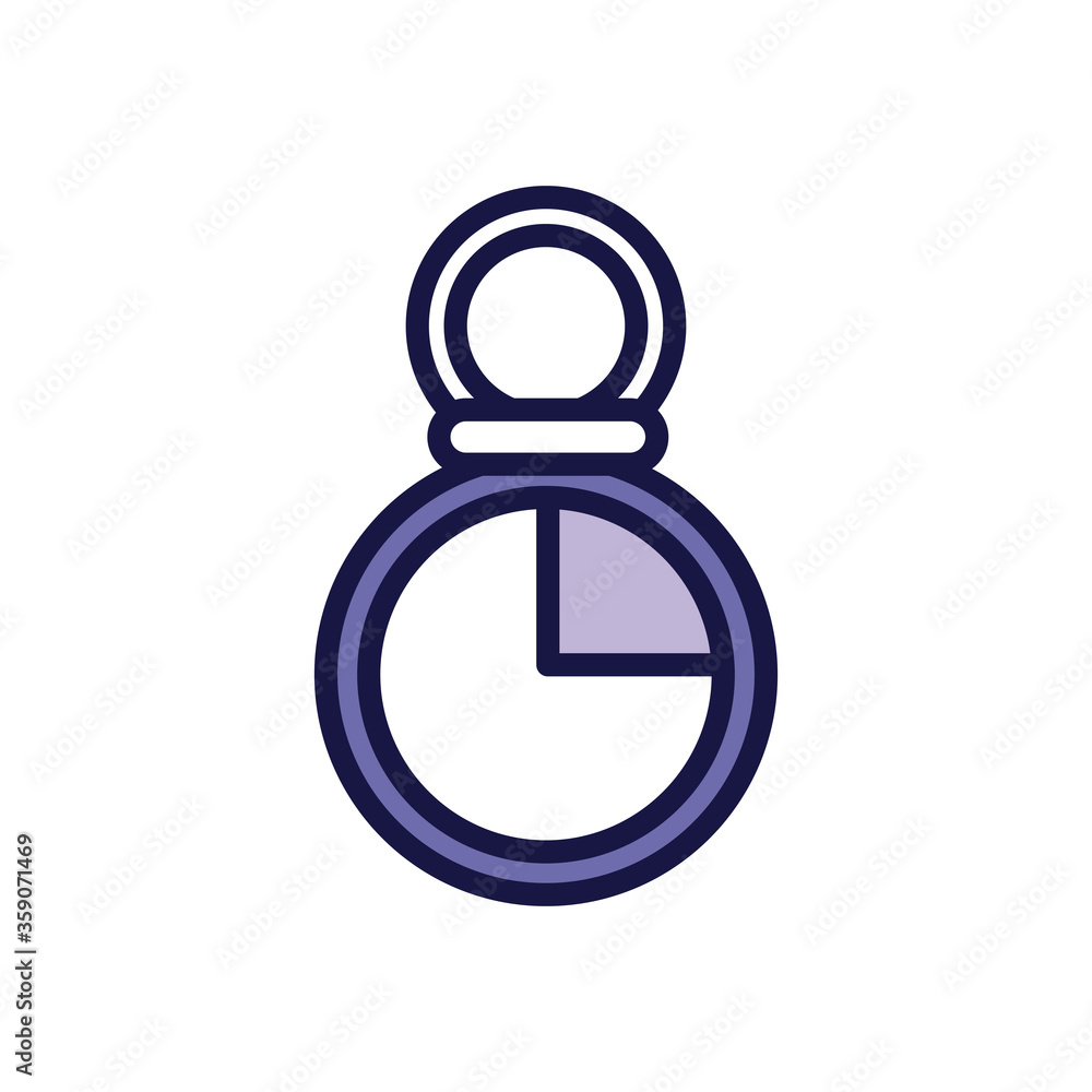 Poster timer chronometer line style icon