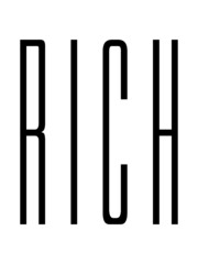 Text Logo Rich Geld wohlhabend