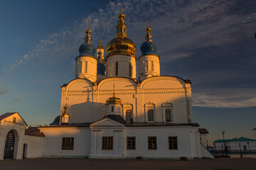 St. Sophia-Assumption Cathedral (Sofiysko-Uspenskiy Kafedralnyy Sobor) in the complex of Tobolsk Kremlin, Russia