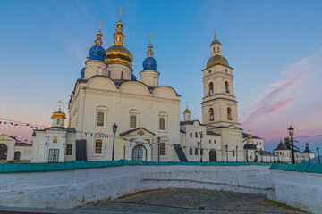 Fototapeta premium St. Sophia-Assumption Cathedral (Sofiysko-Uspenskiy Kafedralnyy Sobor) in the Kremlin in Tobolsk, Russia