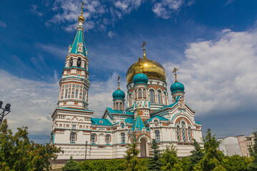 Assumption Cathedral (Uspenskiy Kafedralnyy Sobor) in Omsk, Russia