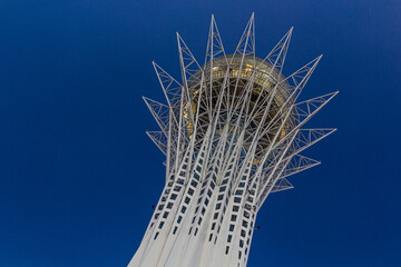 Bayterek Tower in Astana (now Nur-Sultan), capital of Kazakhstan