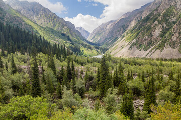 Ala Archa valley in Kyrgyzstan