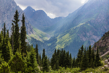 Karakol river valley in Kyrgyzstan