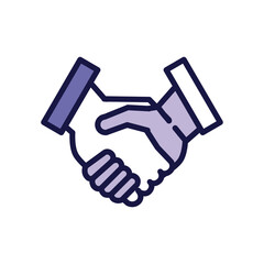 handshake greeting line style icon
