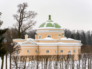 It's Architecture of Tsarskoye Selo (Pushkin), 25 km south-east of St. Petersburg, Russia.