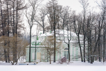 It's Architecture of Tsarskoye Selo (Pushkin), 25 km south-east of St. Petersburg, Russia.