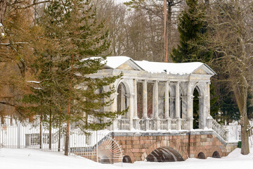 It's Architecture of Tsarskoye Selo (Pushkin), 25 km south-east of St. Petersburg, Russia.