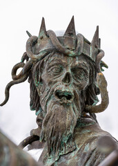 It's Sculpture in Tsarskoye Selo (Pushkin), 25 km south-east of St. Petersburg, Russia.