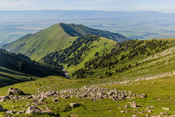 Fototapeta na wymiar Mountains near Karakol town, Kyrgyzstan