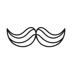 Mustache line style icon vector design
