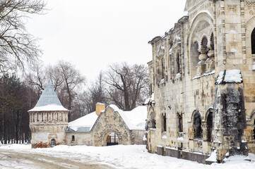 It's Side of the Fedorov town, complex of buildings in the town of Pushkin, near St.Petersburg,...