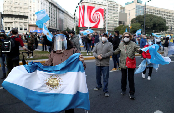 Protest against the state takeover of agro exporter Vicentin in Buenos Aires