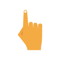 hand human index flat style icon