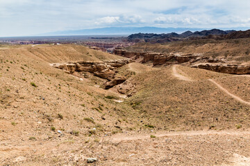 View of Sharyn canyon in Kazakhstan