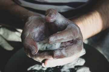 soapy hands